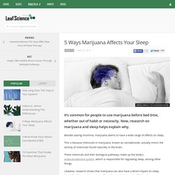 5 Ways Marijuana Affects Your Sleep