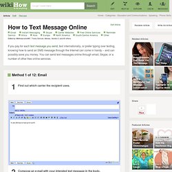 How to Text Message Online