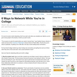 6 Ways to Network While You're in College