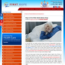 Ways to Give Older Adults Better Sleep