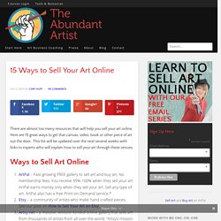 15 ways to sell art online