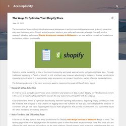 The Ways To Optimize Your Shopify Store
