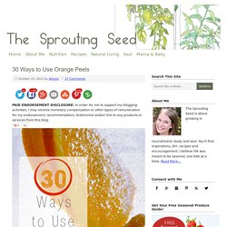 30 Ways to Use Orange Peels - The Sprouting Seed