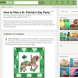 6 Ways to Plan a St. Patrick's Day Party