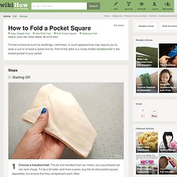 Fold a Pocket Square