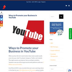 Ways to Promote your Business in YouTube -