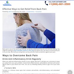 Ways to Get Relief from Back Pain