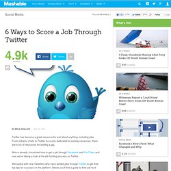 6 Ways to Score a Job Through Twitter