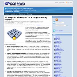 10 ways to show you're a programming rockstar