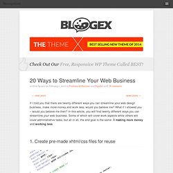 20 Ways to Streamline Your Web Business
