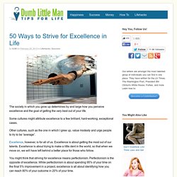 50 Ways to Strive for Excellence in Life