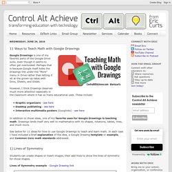 11 Ways to Teach Math with Google Drawings