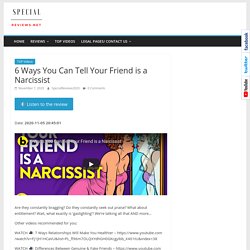 6 Ways You Can Tell Your Friend is a Narcissist