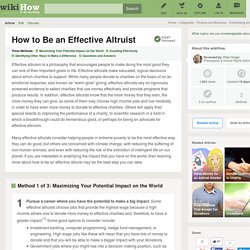 3 Ways to Be an Effective Altruist