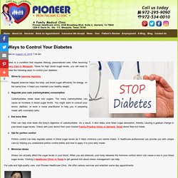 5 Ways to Control Your Diabetes