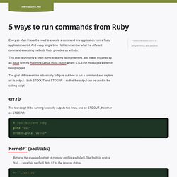 5 ways to run commands from Ruby