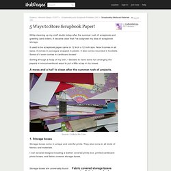 5 Ways To Store Scrapbook Paper
