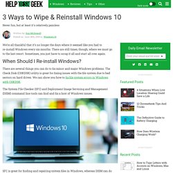 3 Ways to Wipe & Reinstall Windows 10
