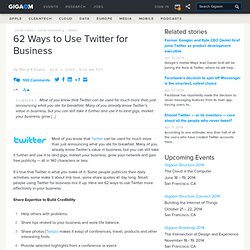 62 Ways to Use Twitter for Business