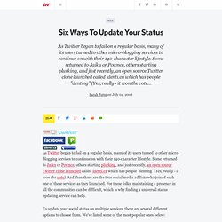 Six Ways To Update Your Status - ReadWriteWeb