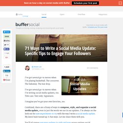 71 Ways to Write a Social Media Update