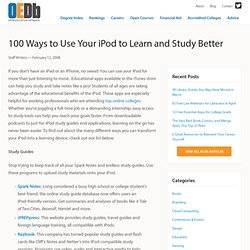 100 Ways to Use Your iPod to Learn and Study Better
