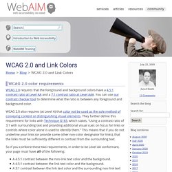 WCAG 2.0 and Link Colors
