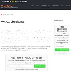 WCAG 2.0 checklist - a free and simple guide to WCAG 2.0