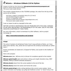 Windows CONsole I/O for Python - Iceweasel