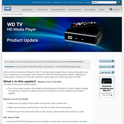 WD Product Update