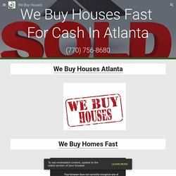 We Buy Houses - We Buy Houses Atlanta