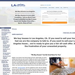 We Buy Houses Los Angeles