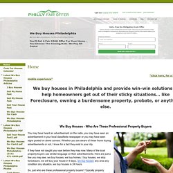 We Buy Houses Philadelphia