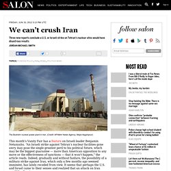 We can't crush Iran - Foreign policy