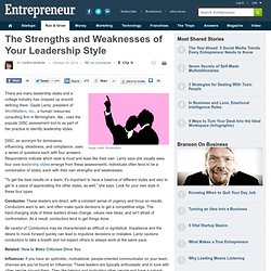 The Strengths and Weaknesses of Your Leadership Style