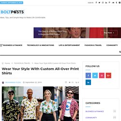 Wear Your Style With Custom All-Over Print Shirts
