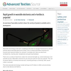 Rapid growth in wearable electronics and e-textiles is projected