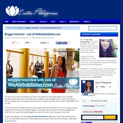 Blogger Interview - Lois of WeAreSoleSisters.com