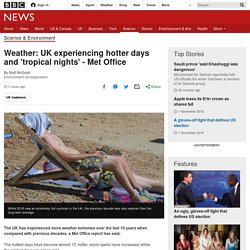 Weather: UK experiencing hotter days and 'tropical nights' - Met Office
