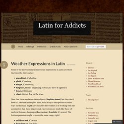 Weather Expressions in Latin « Latin for Addicts