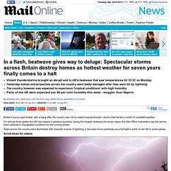 UK weather: Heatwave ends with a bang as thunder and lightning strike