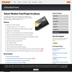 Yahoo! Weather Feed Plugin for jQuery - Zazar Online Website Builder