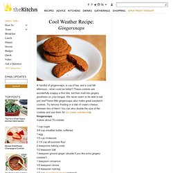 Cool Weather Recipe: Gingersnaps