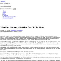 Weather Sensory Bottles for Circle Time