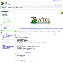 wfrog - A weather station software for the web, ftp and more. Highly extensible, however easy to use.