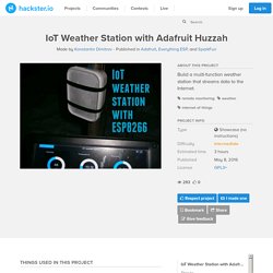 IoT Weather Station with Adafruit Huzzah