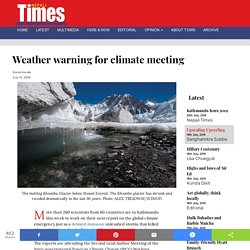 Weather warning for climate meeting