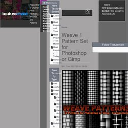 Weave 1 Pattern Set for Photoshop or Gimp