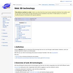 Web 3D technology