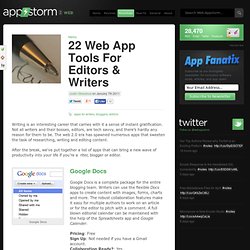 22 Web App Tools For Editors & Writers